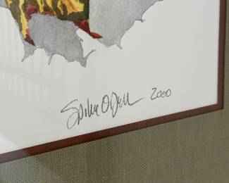 Framed leaf art by Spike O'dell