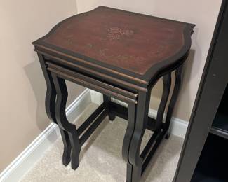 vintage floral nesting tables
