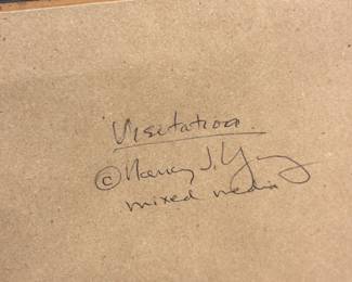 'Visitation' mixed media by Nancy J. Young