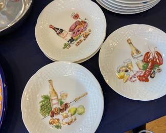 French Canape plates by Philippe Deshoulieres