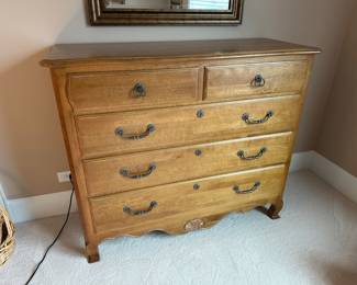 5-drawer country french dresser by Ethan Allen; 50"x19"x43"