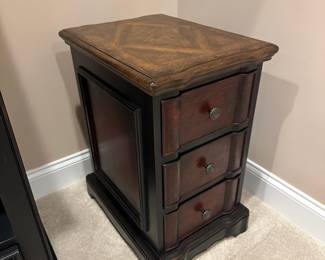 Two-tone 'Seven Seas' storage side table by Hooker furniture