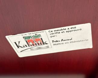 Vtg two-toned wooden desk by La Maison Kalanik