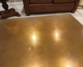 Large two-toned square coffee table