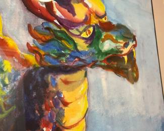 Dragon watercolor art, by Kaufmann