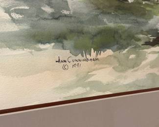 Ann Cunningham watercolor, 1991