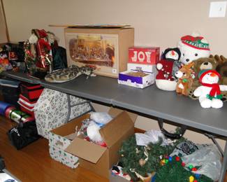 Joy to the World, we have Christmas stuff, and we set it up nicely