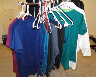 Perfect for entertaining or working around the house.  Scrubs are fashionable and very comfortable.  Just don't wear them to a wedding.