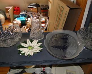 Some more pretty serving pieces, lead glass