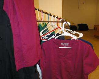 Lots of scrubs in all colors and sizes