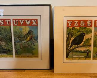 Framed 19th Century Alphabet Strips