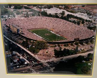 Huge Color Photo of University of Michigan Stadium. 