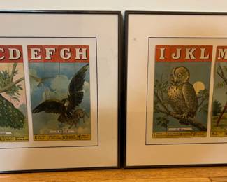 Framed 19th Century Alphabet Strips