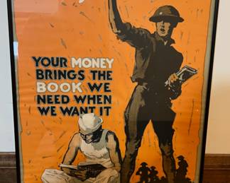 Framed WWI Poster for Books