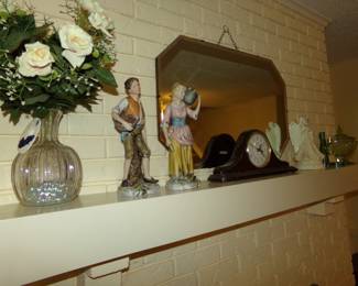 Antique Mirror - Glass Collectables - Floral Arrangement