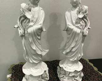 Chinese goddess porcelain figures