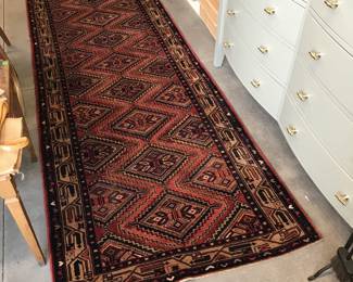 vintage hand knotted runner