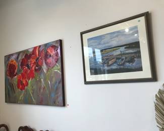 large original flower painting on canvas