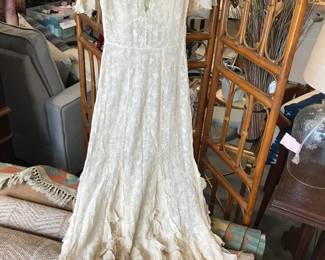 antique sheer wedding dress
