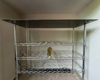 Wine rack and glass top.