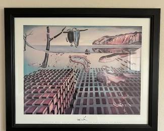 Salvador Dali framed artwork print.