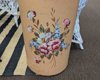 Painted Metal Clothes Hamper