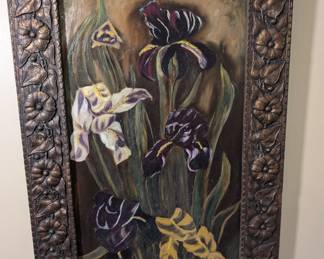 Antique Oil on Canvas - Lillies