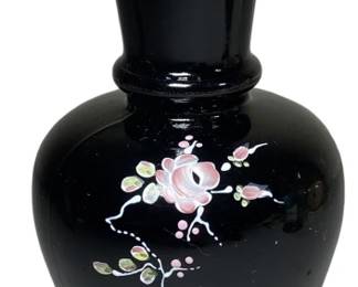 Fenton HandPainted Ruffled Edge Vase