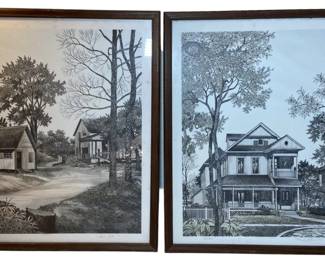 Signed Pen Ink Lithographs