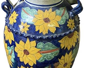 Sunflower Stoneware Outdoor Urn
