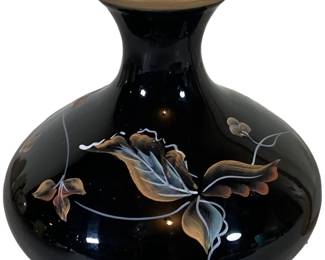 Fenton Black Flared Vase