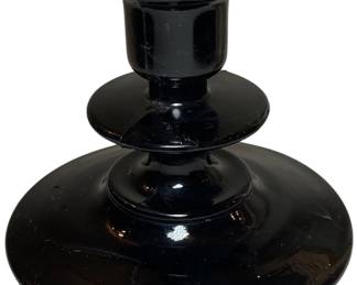 Vintage Black Amethyst Candlestick