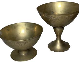 Etched Brass Stemware