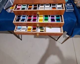Madeira 3 Drawer Spool Chest with NEW thread!