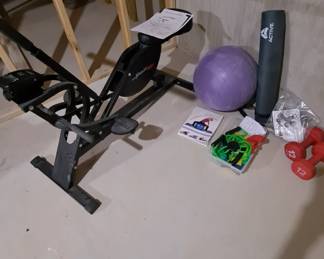 Sport Rider Exercise Machine, Yoga Mat, Exercise Ball, Stretch Bands, Hand Weights and much more!
