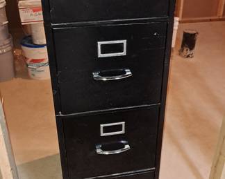 Black 4-Drawer File Cabinet