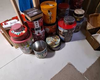 Assortment of Holiday Tins