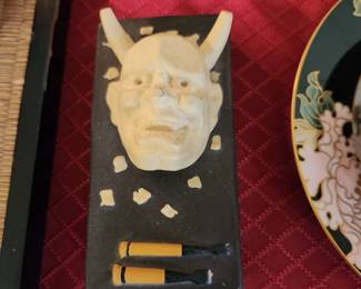 Japanese Mask on wood