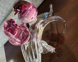 Glass Love Birds 