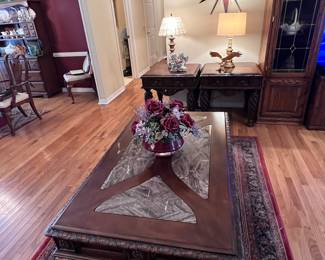 End table set with matching coffee table - all 3 pcs sold as a set