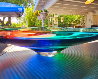 Artist Jan Benda Handblown glass (Radiant Plate)