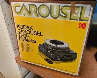 Kodak carousel projector.