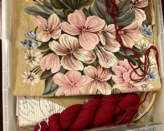 Box of Needlepoint 