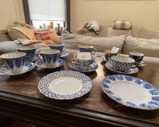 Lomonosov USSR Cups & Saucers