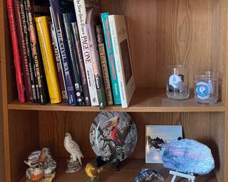 Houston Oiler Glasses, Bird Figurines