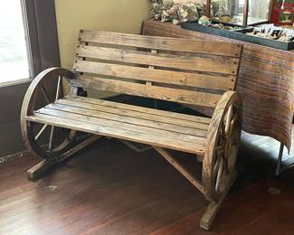 Wagon Wheel Bench
