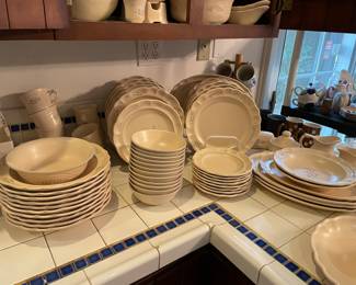 Large double set of  Pfaltzgraff- lots of serving pieces too