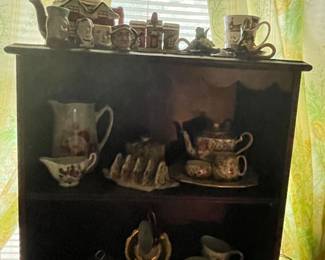 Mics. English tea sets, egg coddlers