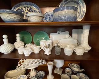 Milk glass collection