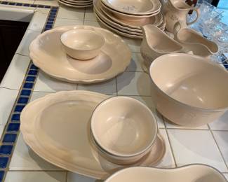 Large double set of Pfaltzgraff - lots of serving pieces too